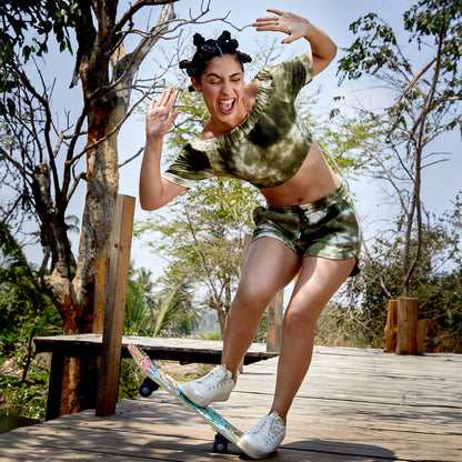 Olive Green Tie-Dye Co-Ord Set
