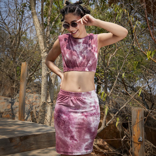 WINE TIE-DYE CO-ORDS SET