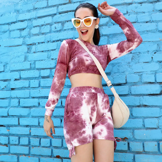 TYE-DYE MAROON CO-ORDS SET