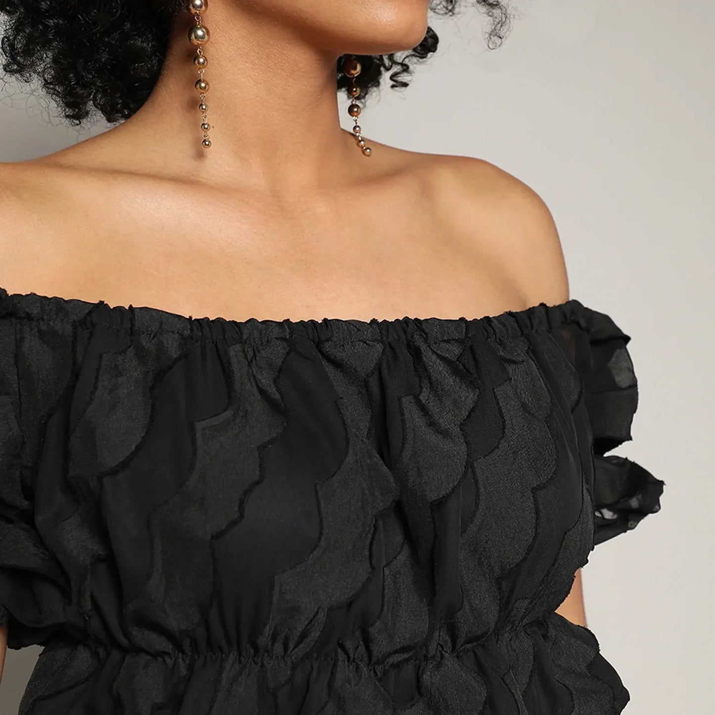 Sheer Self-Design Co-Ord Set With Slit