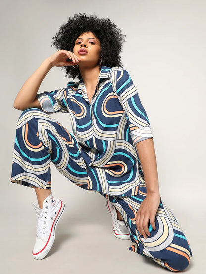 Contrast Lined Co-Ord Set