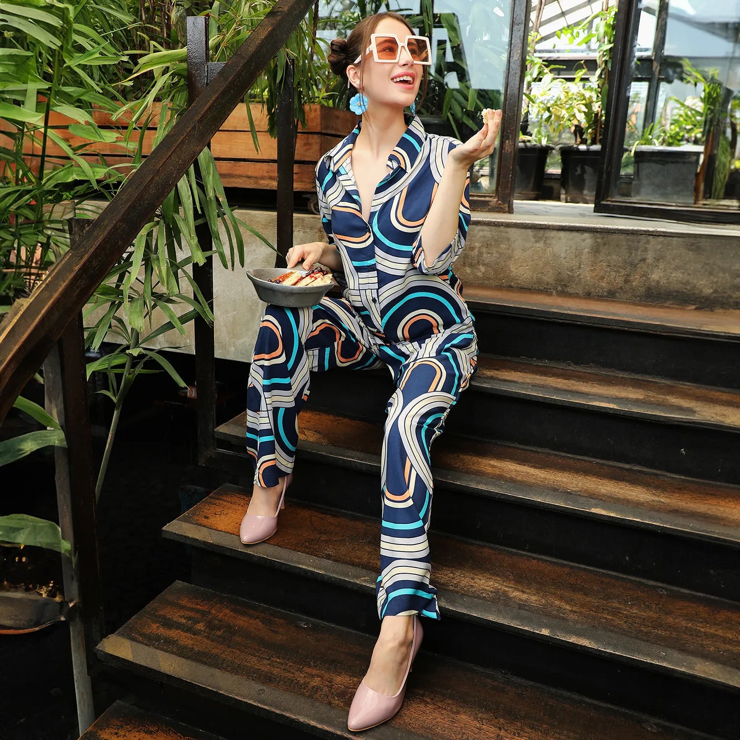 Contrast Lined Co-Ord Set