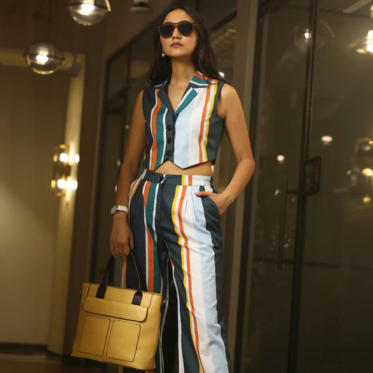 Striped Vest Co-Ord Set