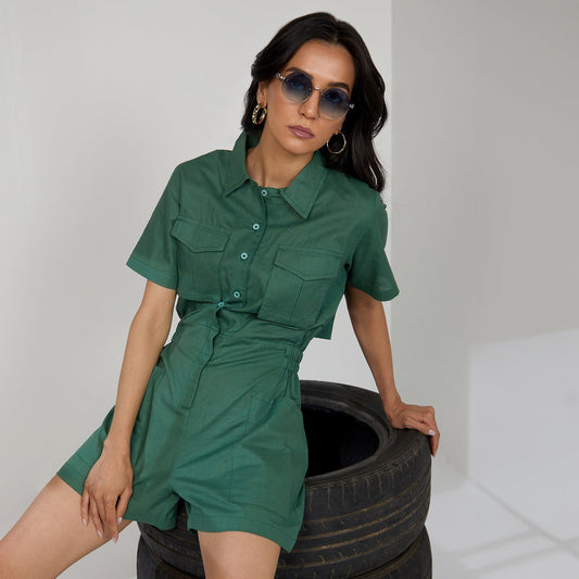 Solid Utility Playsuit