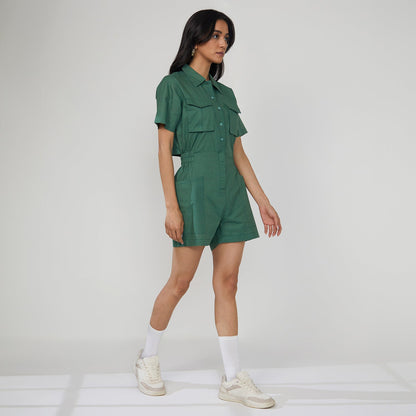 Solid Utility Playsuit