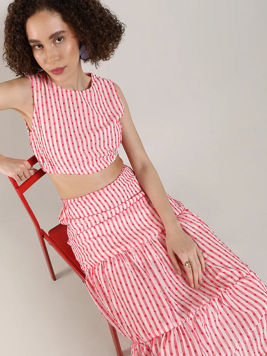 Pom-Pom Striped Co-ord Set