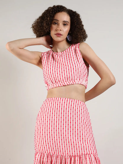 Pom-Pom Striped Co-ord Set