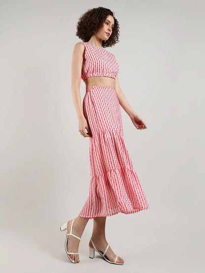 Pom-Pom Striped Co-ord Set