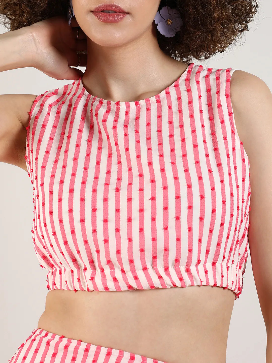 Pom-Pom Striped Co-ord Set