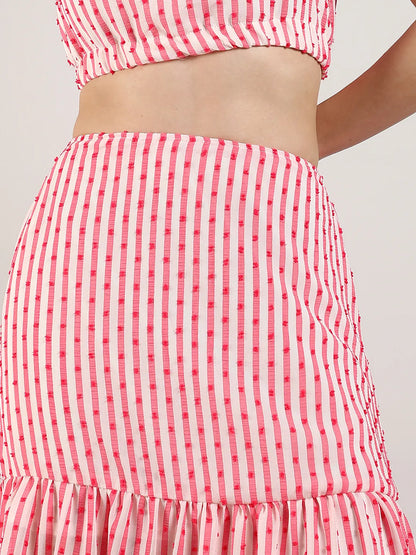 Pom-Pom Striped Co-ord Set