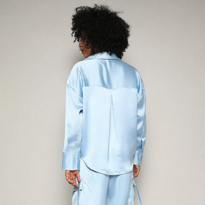 Boxy Satin Co-Ord Set