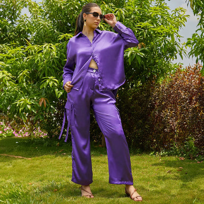 Boxy Satin Co-Ord Set