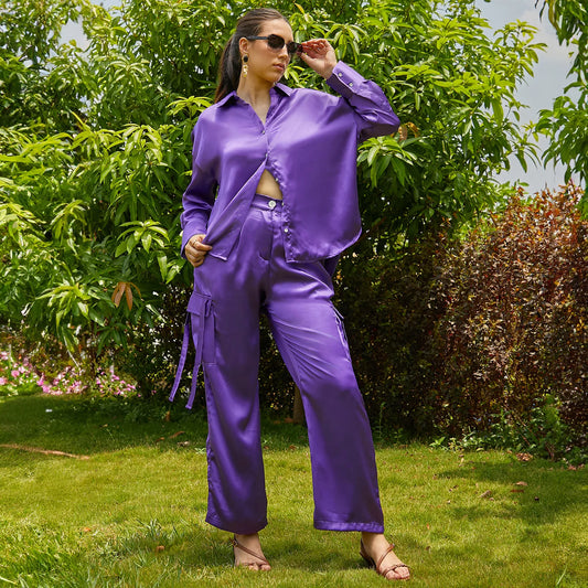 Boxy Satin Co-Ord Set