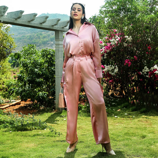 Boxy Satin Co-Ord Set