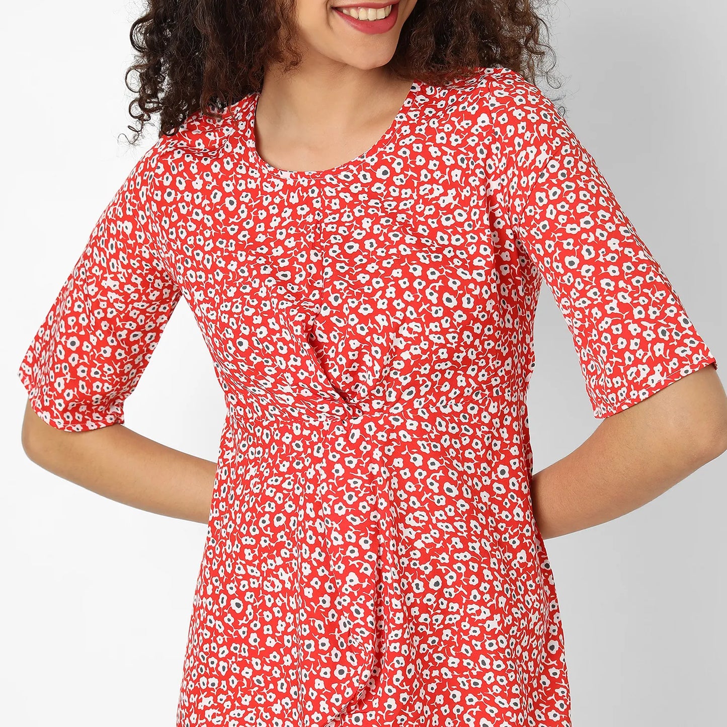 Micro Floral Sheath Dress