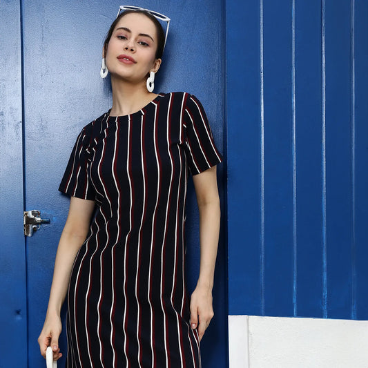 Halo Striped Mini Dress