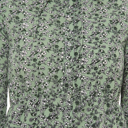 Button-Front Midi Dress