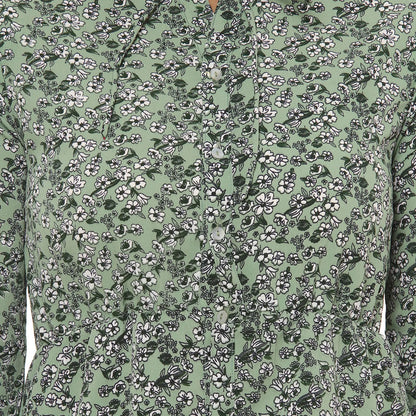 Button-Front Midi Dress