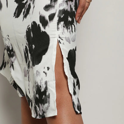 Flower Dress With Slit