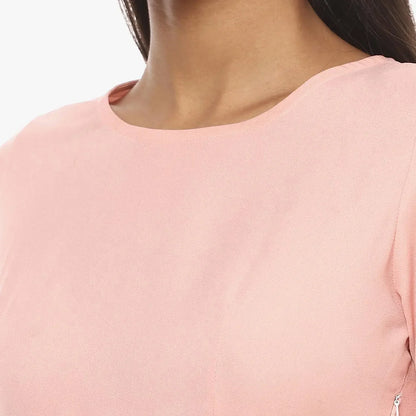 Pleated Tie-Up Dress