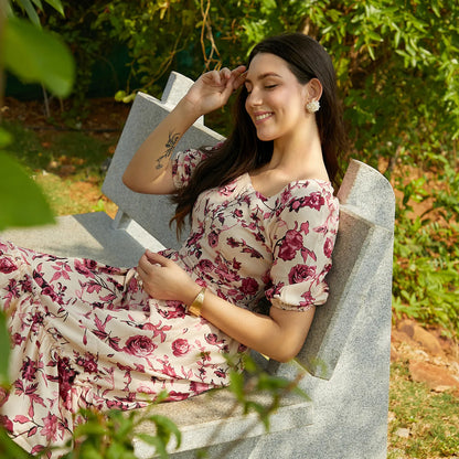 Ruffle Floral Dress