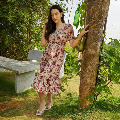 Ruffle Floral Dress