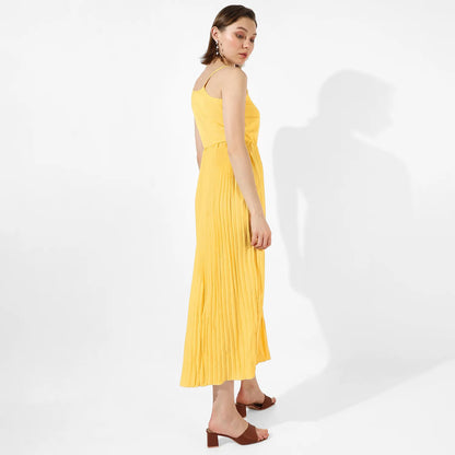 Pleated Maxi Dress