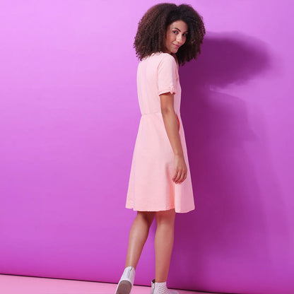 Textured Skater Dress