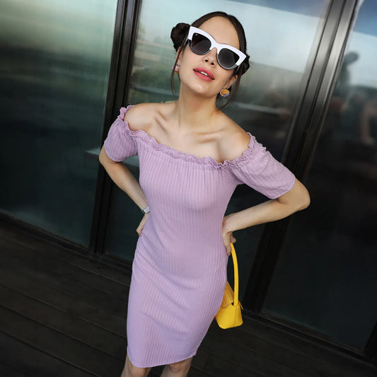 Ribbed Mini Dress