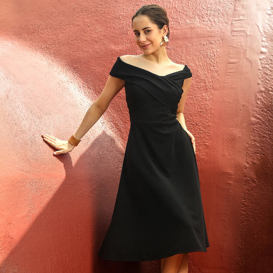 Criss-Cross Midi Dress