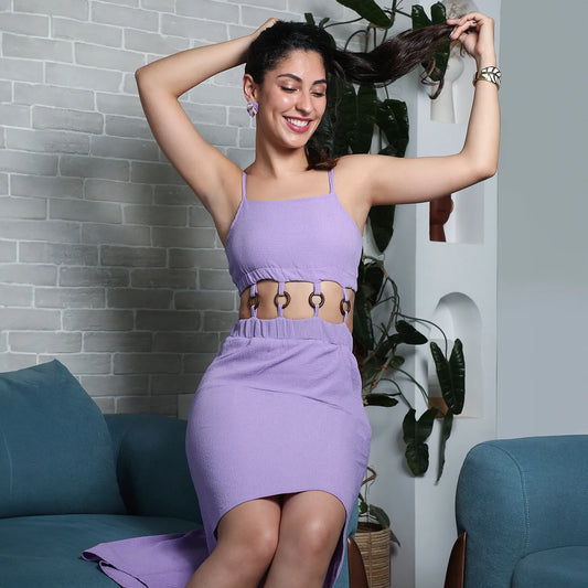 High-Low Cutout Dress