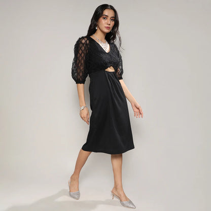 Sheer Cut-Out Dress