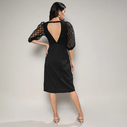 Sheer Cut-Out Dress