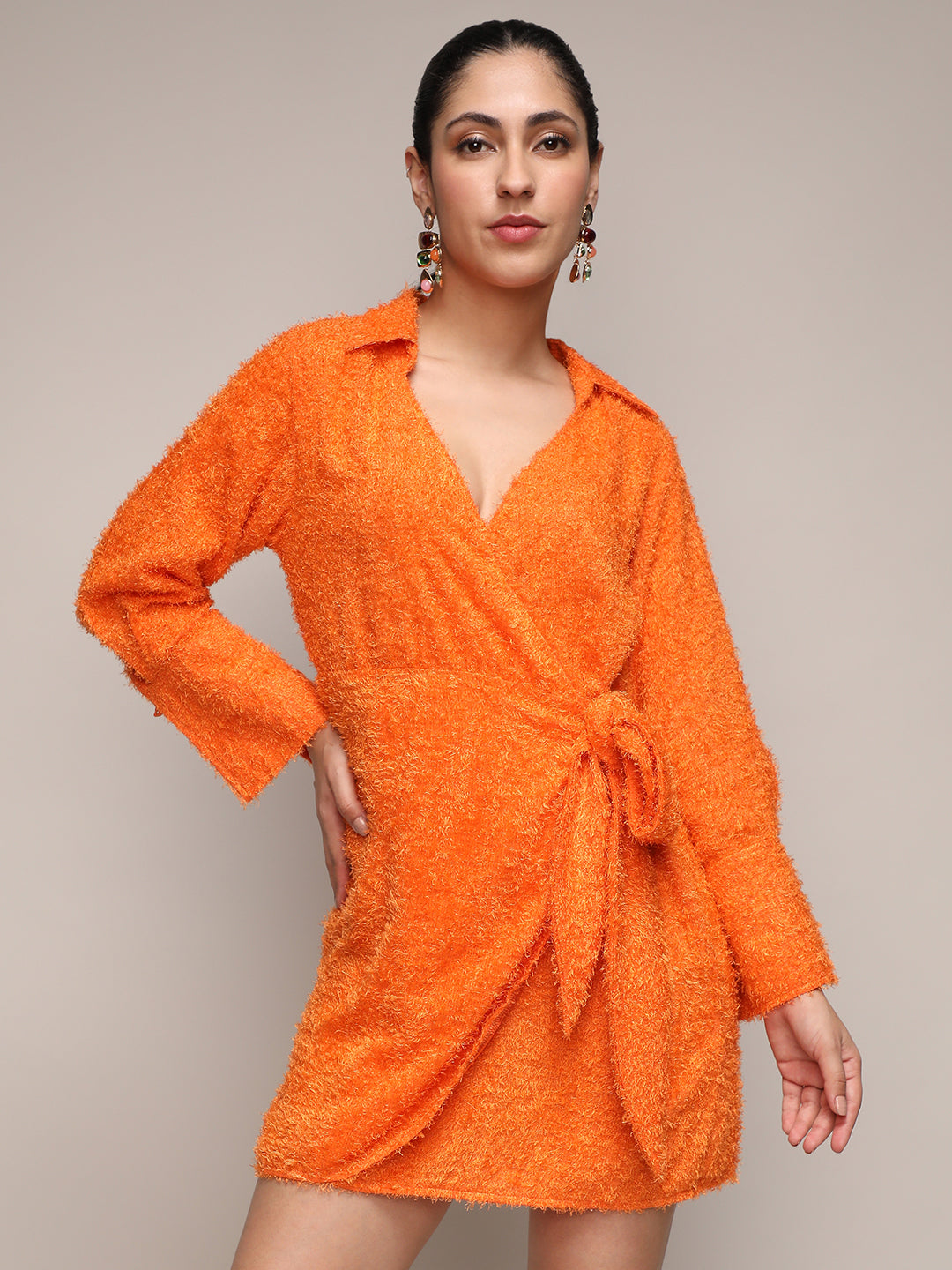 Sherpa Wrap Dress
