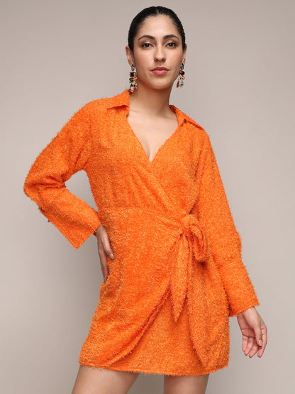 Sherpa Wrap Dress