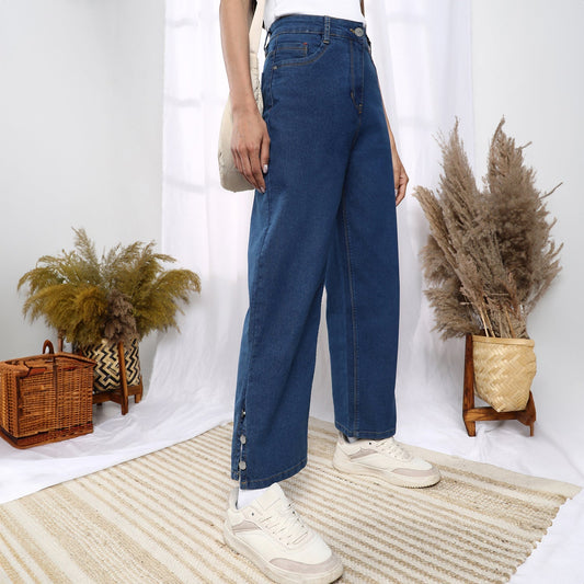 Mid-Rise Straight Denim Jeans