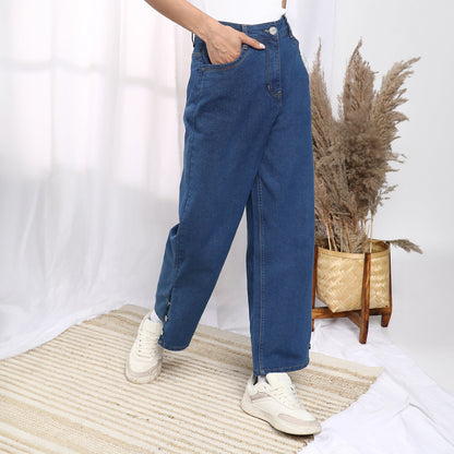 Mid-Rise Straight Denim Jeans