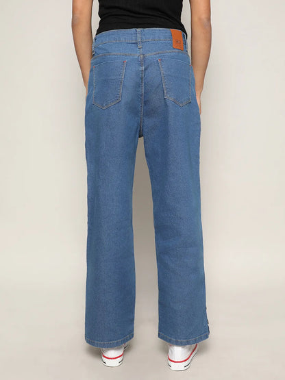 Mid-Rise Baggy Denim Jeans