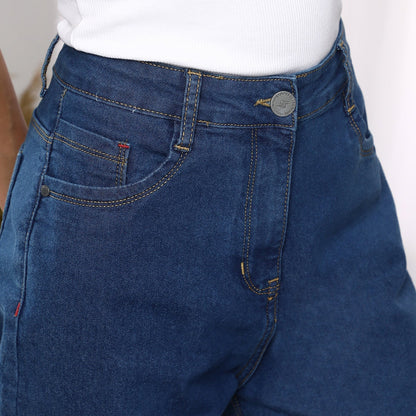 Mid-Rise Straight Denim Jeans