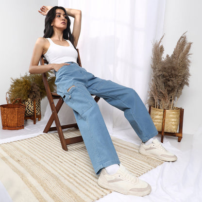 Mid-Rise Cutout Denim Jeans