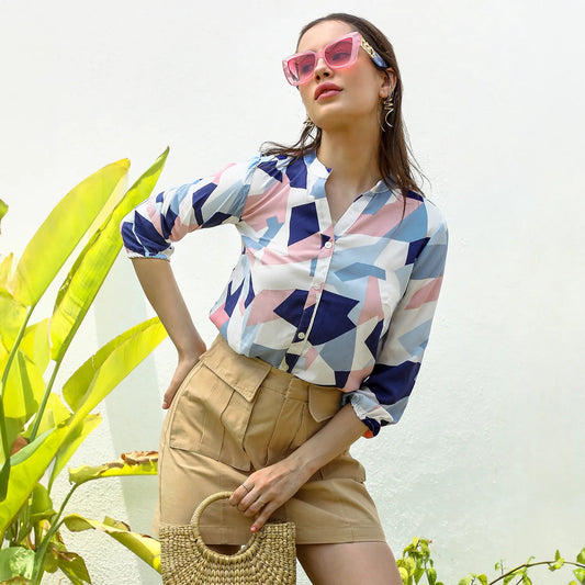 Geometric Block Shirt