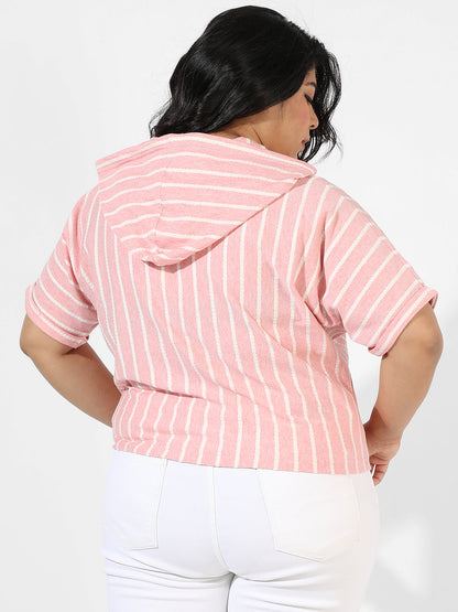 Pink Pinstripe Top
