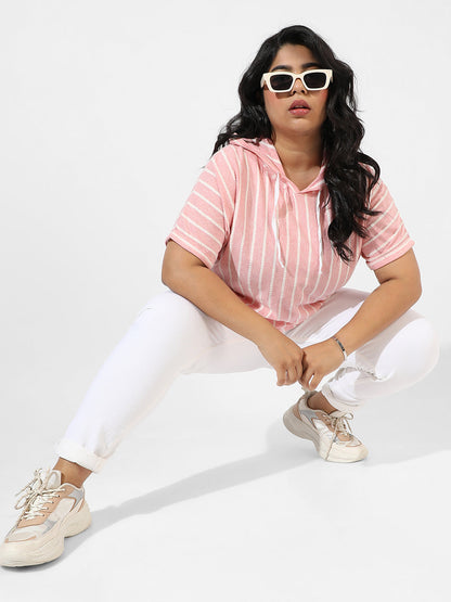 Pink Pinstripe Top