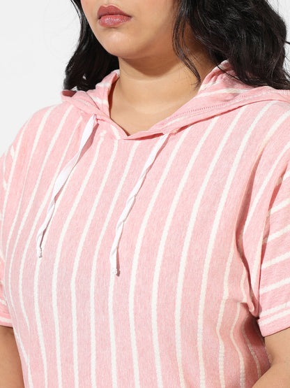 Pink Pinstripe Top
