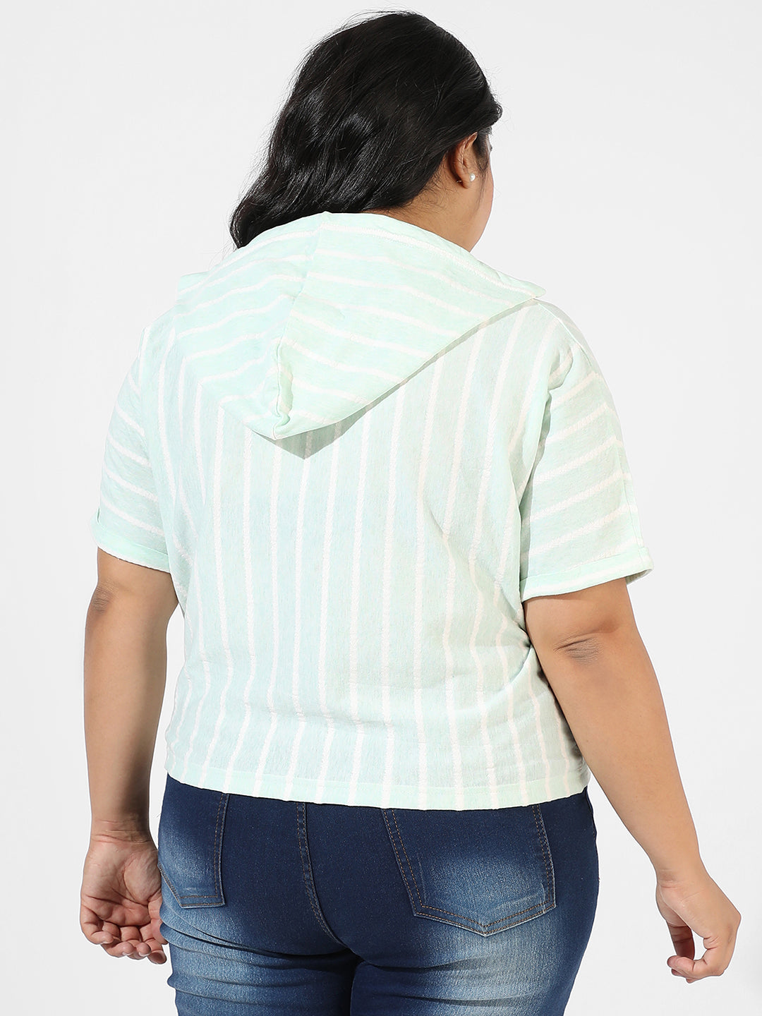 Mint Green Pinstripe Top