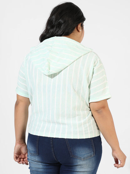 Mint Green Pinstripe Top