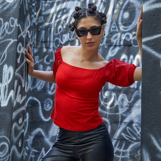 Puff-Sleeved Top
