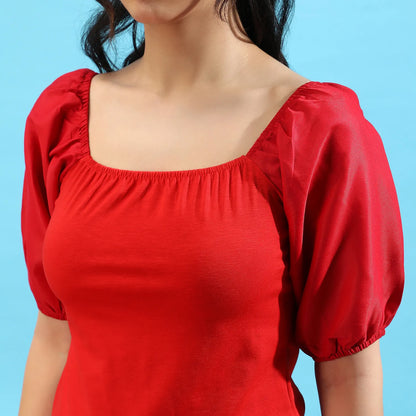 Puff-Sleeved Top