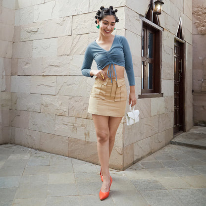 Ruched Crop Top