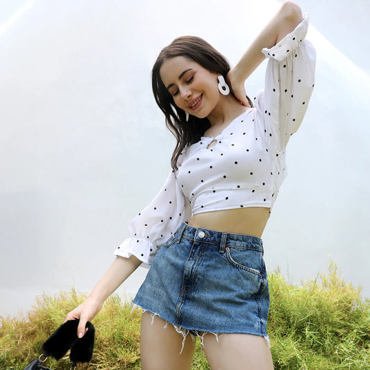 Polka Dot Crop Top